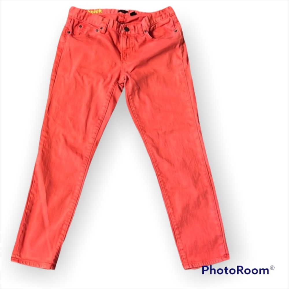 J. Crew Vibrant Coral Cropped Jeans